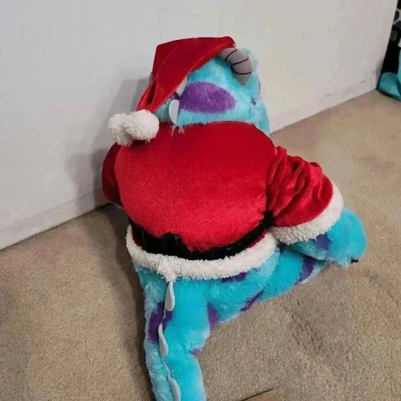 Disney Monsters Inc. SULLY James P Sullivan Christmas Santa plush stuffed animal - Picture 3 of 5